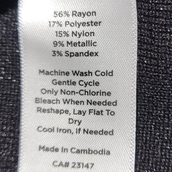 NWT Talbots Shimmer V-Neck Sweater Vest Black Lightweight W/Sparkle Women's SZ S - Picture 12 of 13